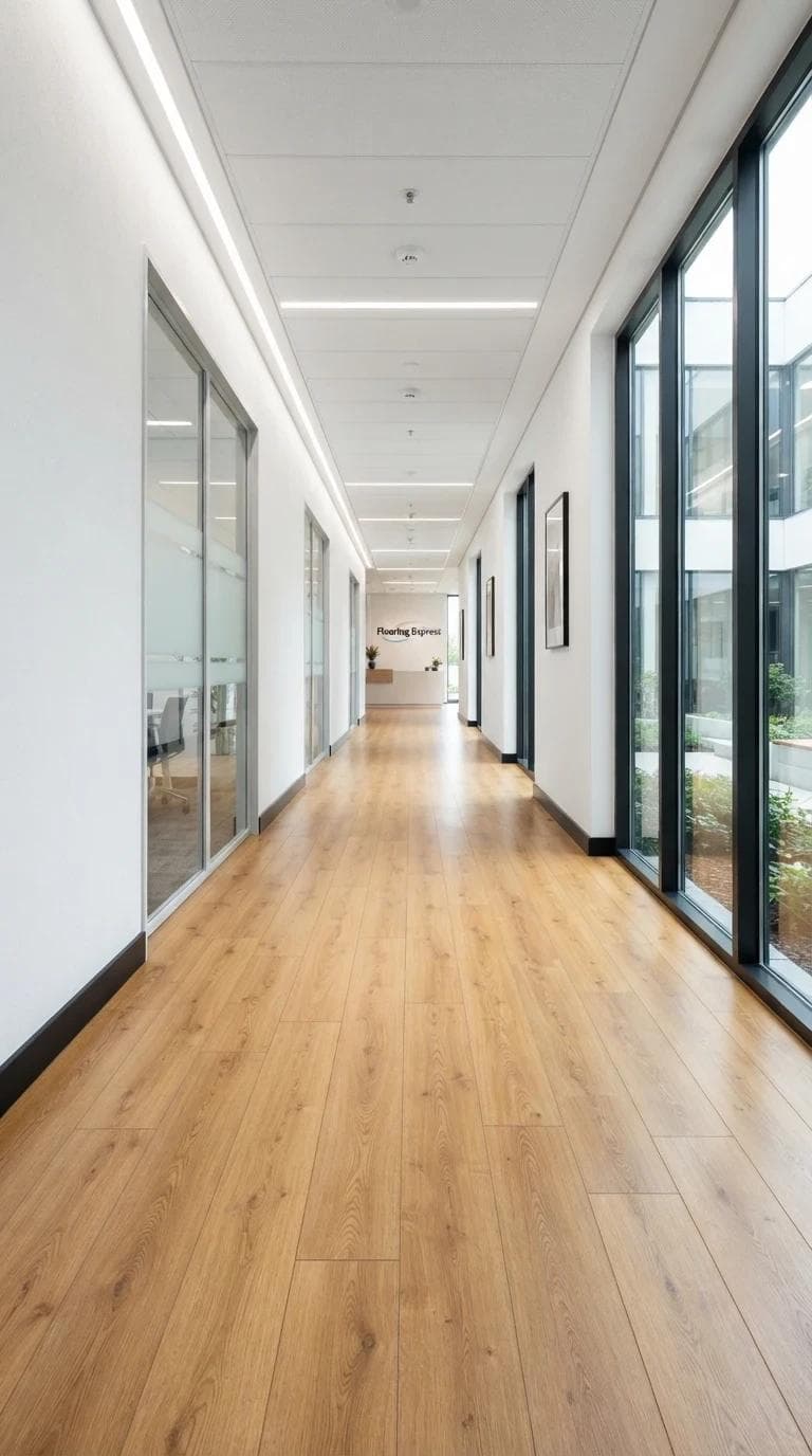 Neutral grey laminate installed across a Bridgewater rental property before handover.